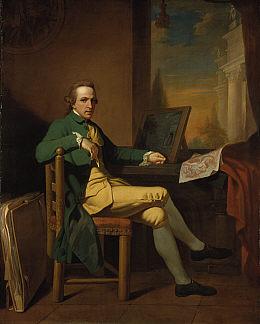 David Allan Self portrait of David Allan, 1770. oil painting picture